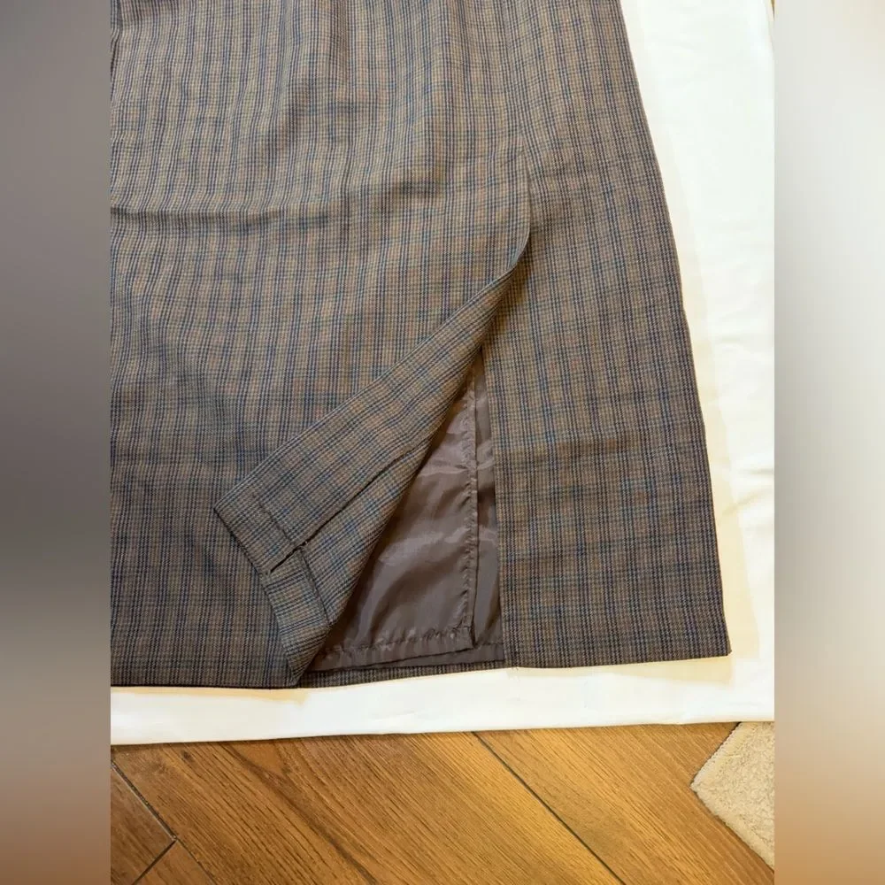 Counterparts size 12 brown plaid pencil skirt